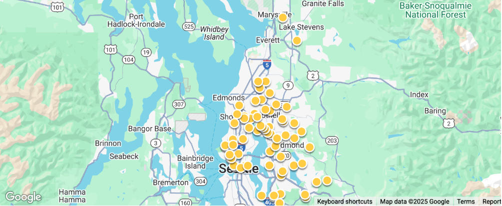 Wei Li transaction map — Seattle area